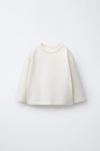 Basic T-Shirt with Embroidered Heart