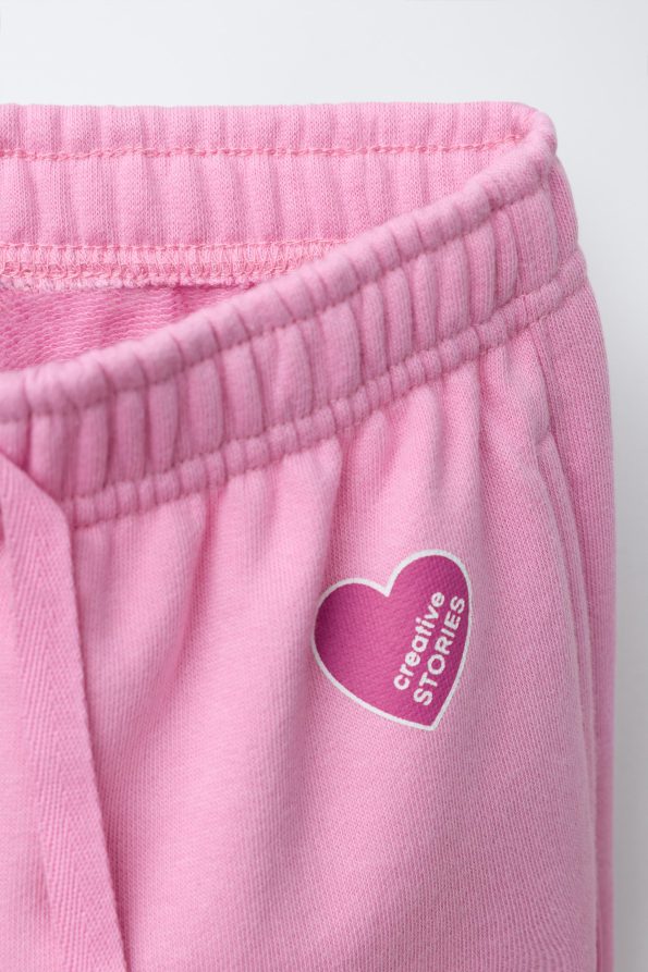 Basic Heart Pattern Jogger Pants