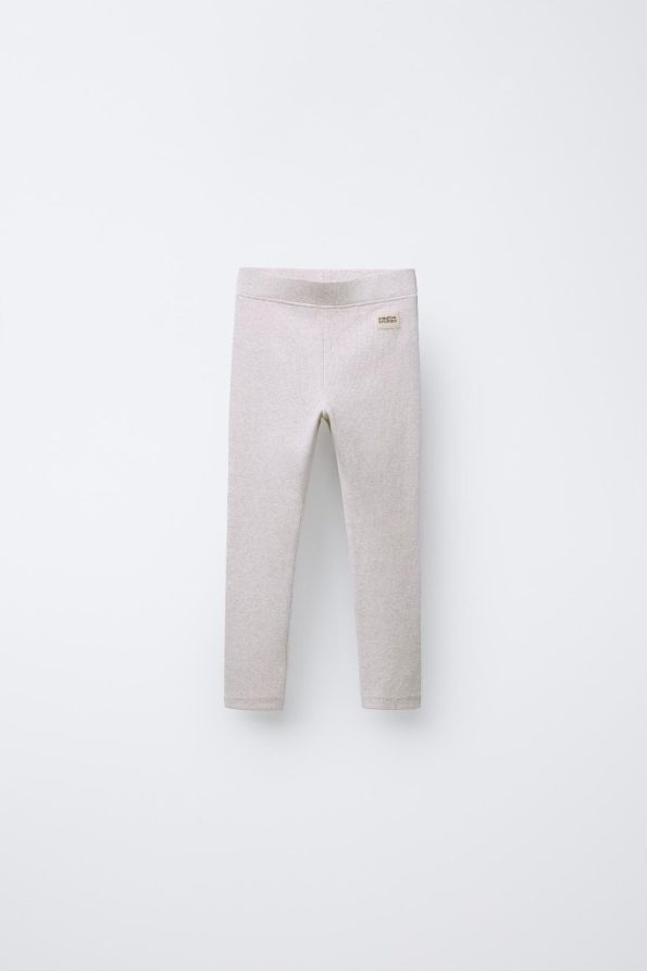 Ribbed Leggings with Label
