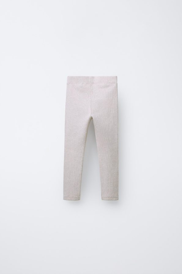 Ribbed Leggings with Label