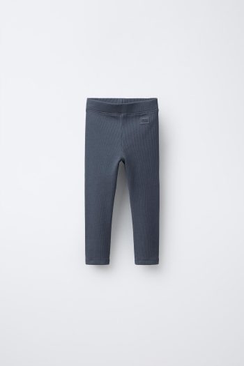 Ribbed Leggings with Label