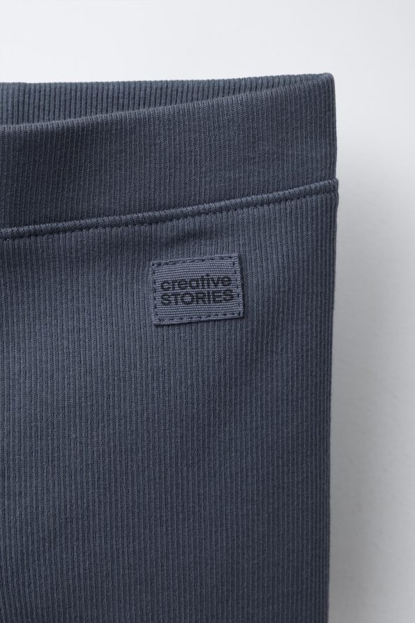 Ribbed Leggings with Label