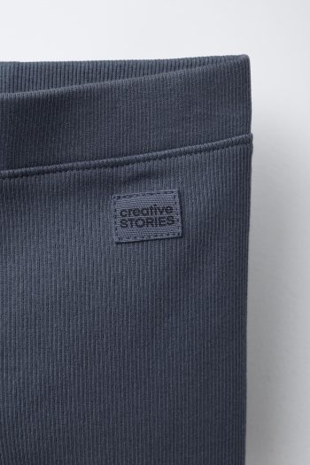 Ribbed Leggings with Label