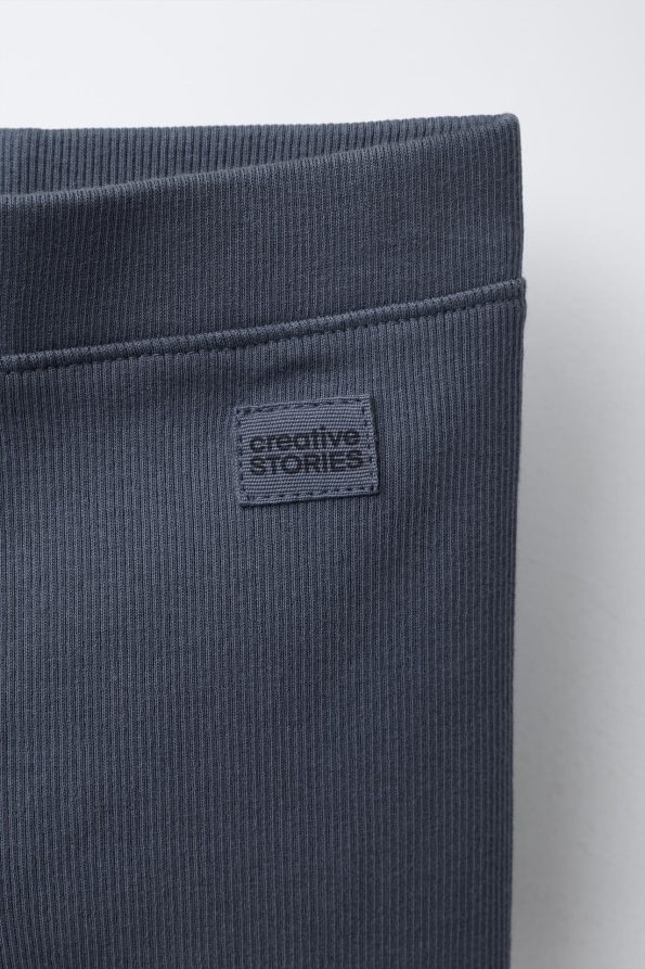 Ribbed Leggings with Label