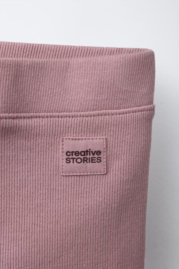Ribbed Leggings with Label