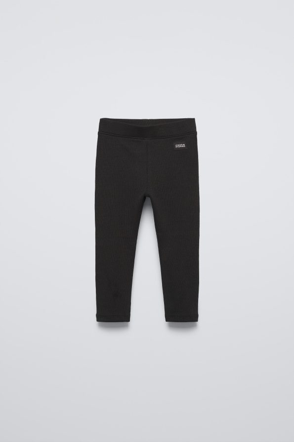 Ribbed Leggings with Label