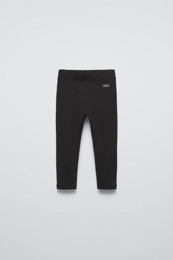 Ribbed Leggings with Label