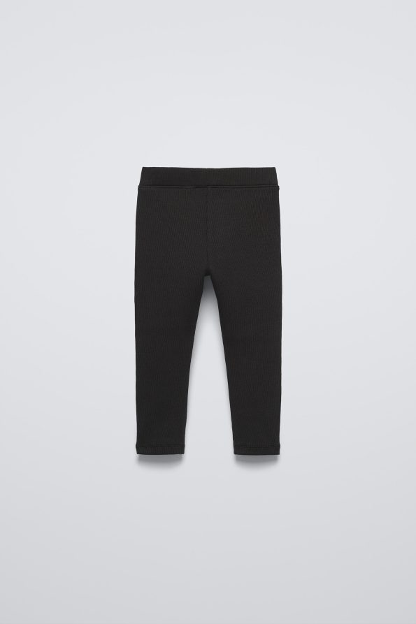 Ribbed Leggings with Label