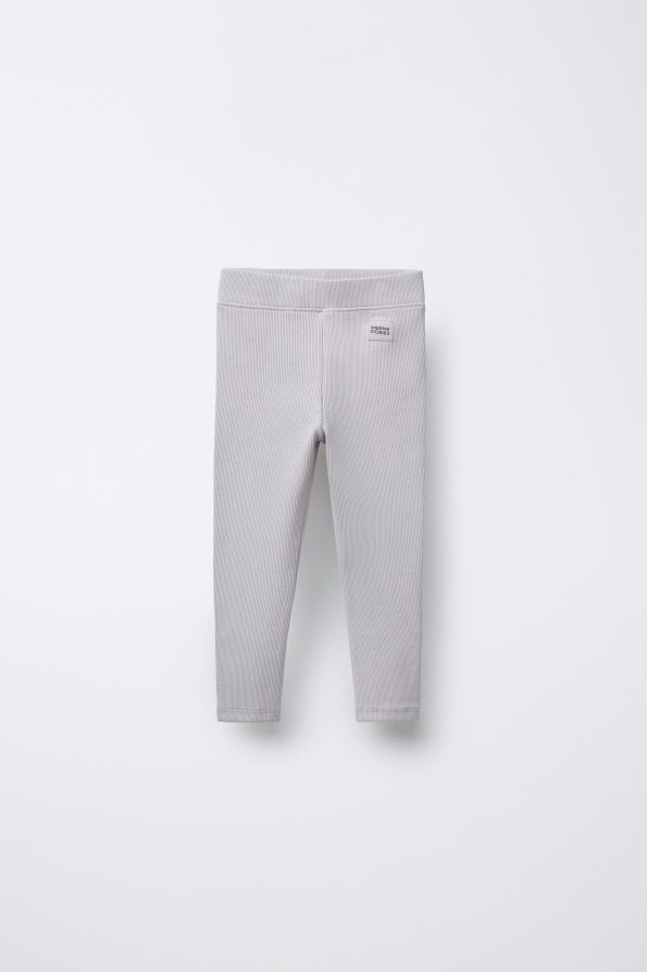 Labelled Ribbed Leggings