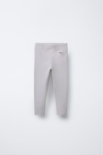 Labelled Ribbed Leggings