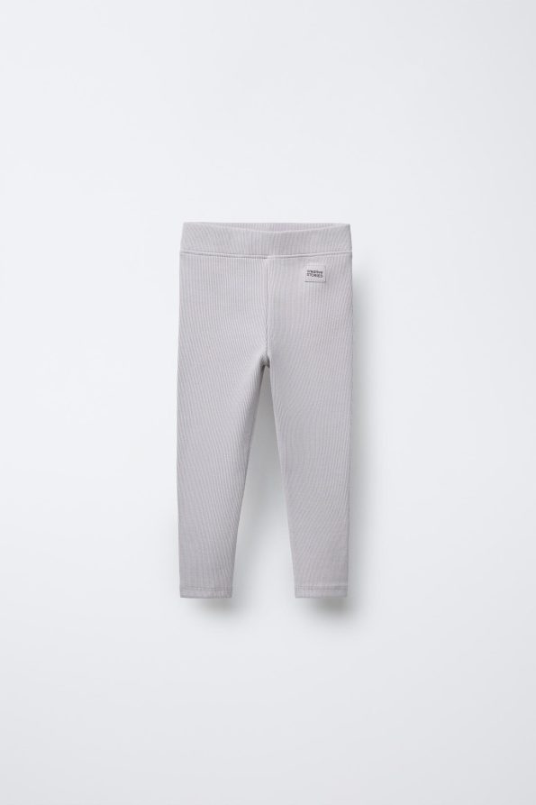 Labelled Ribbed Leggings