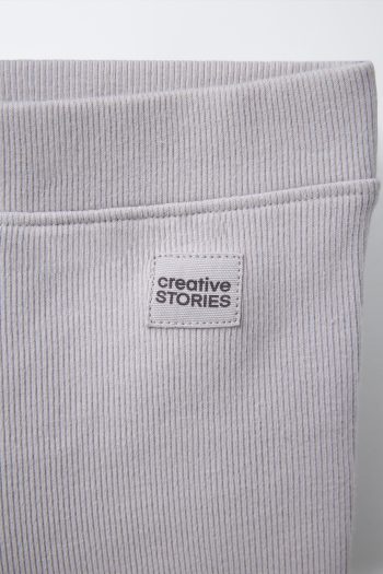 Labelled Ribbed Leggings