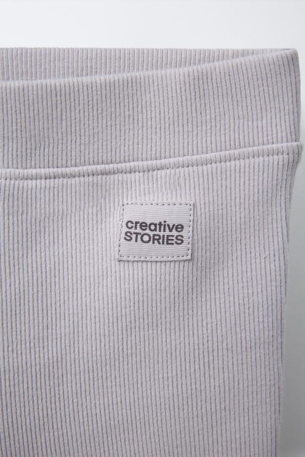 Labelled Ribbed Leggings