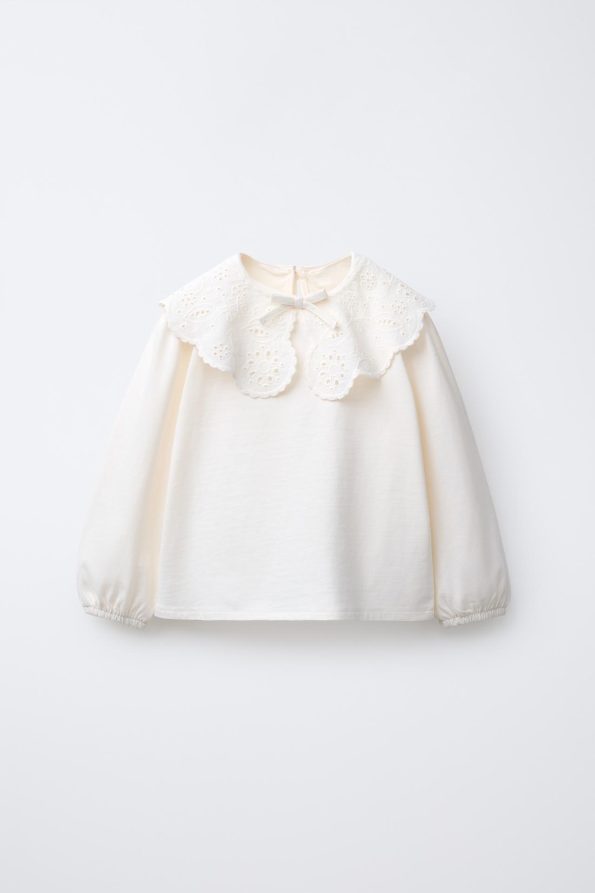 Embroidered Collar T-Shirt