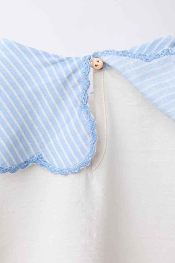 Striped Baby Collar T-Shirt