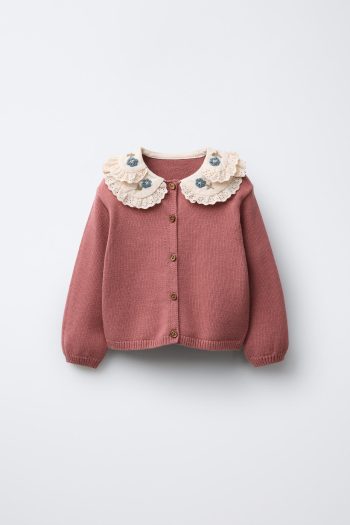 Double Collar Knit Cardigan