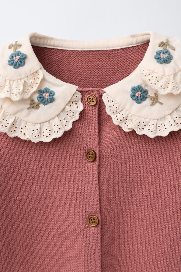 Double Collar Knit Cardigan