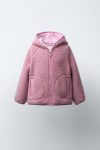Faux Shearling Jacket with Hood
