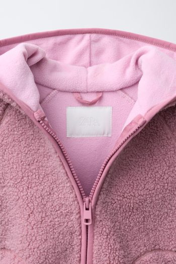 Faux Shearling Jacket with Hood