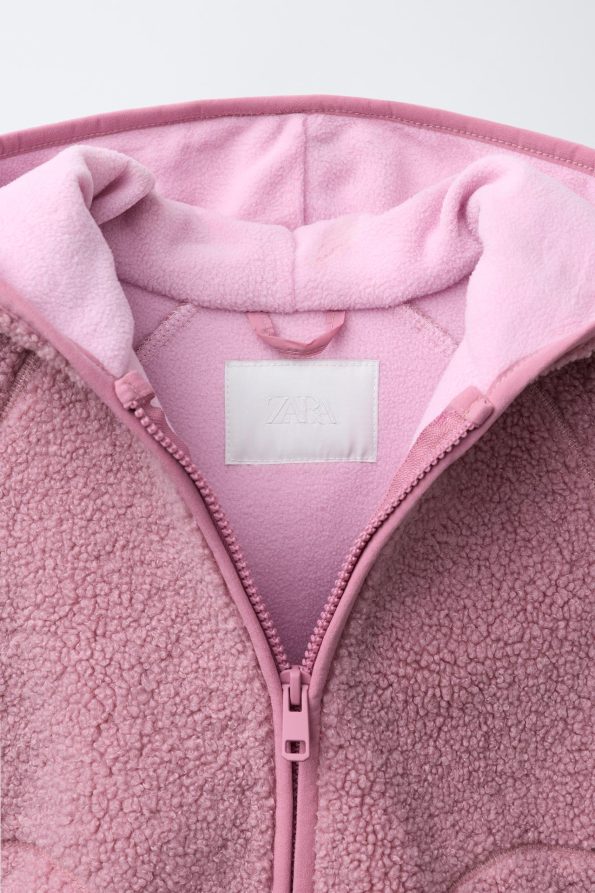 Faux Shearling Jacket with Hood