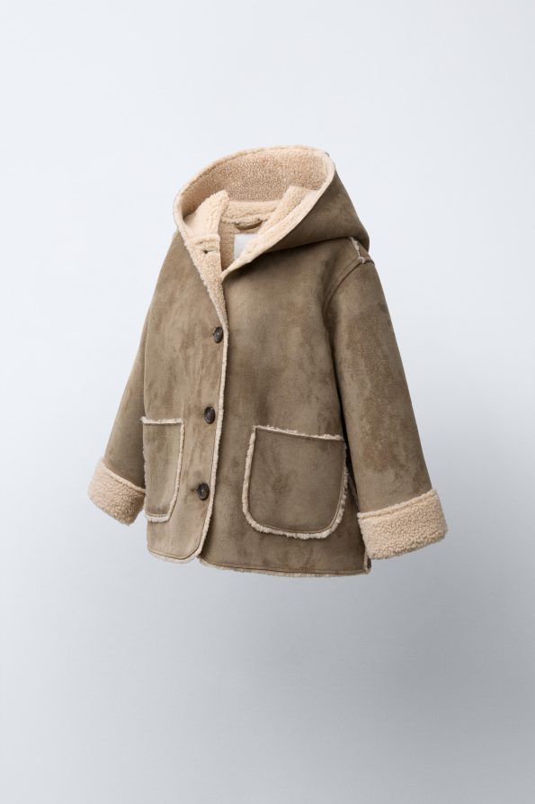 Double-Faced Faux Shearling Coat