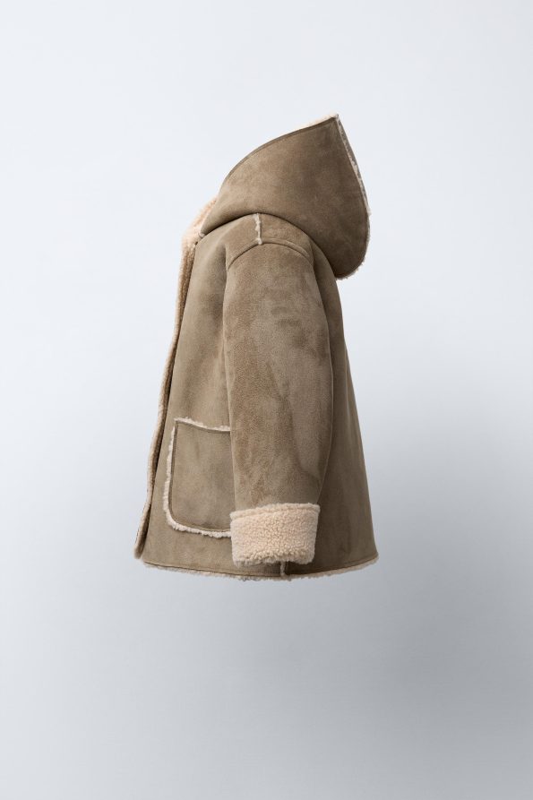 Double-Faced Faux Shearling Coat