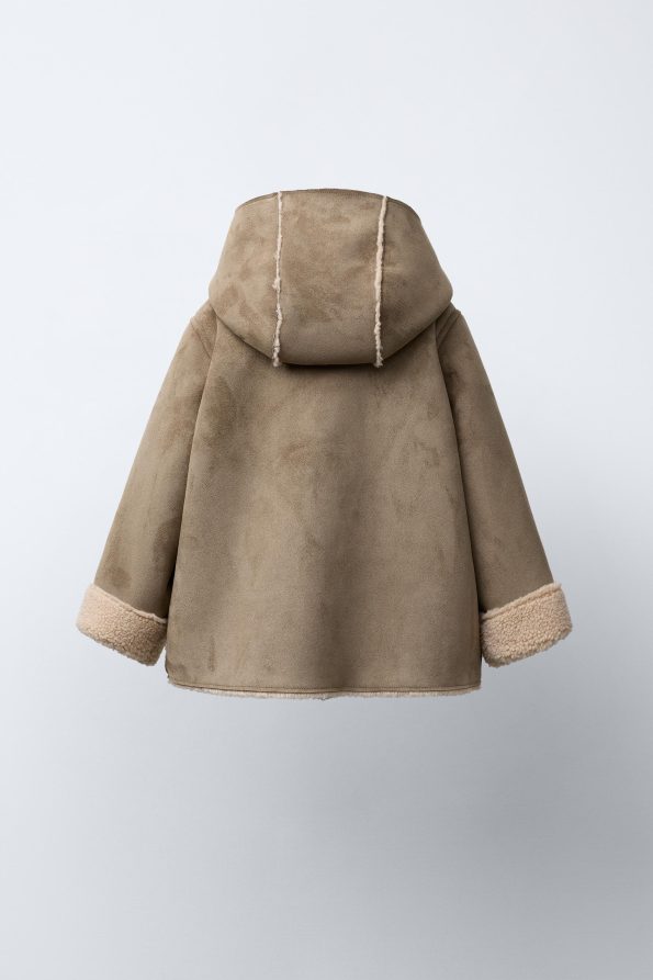 Double-Faced Faux Shearling Coat