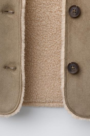 Double-Faced Faux Shearling Coat