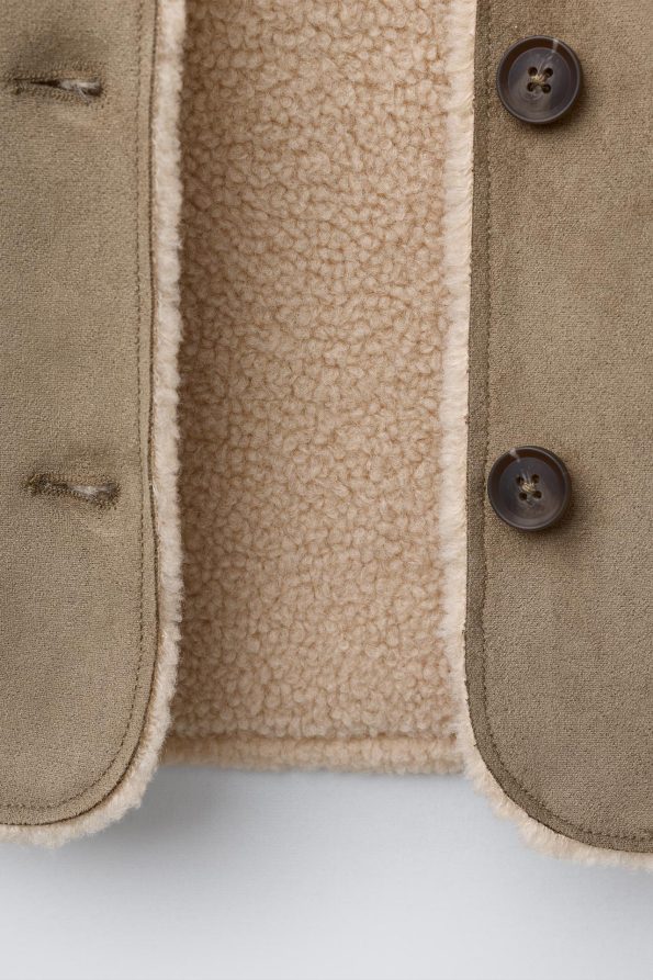 Double-Faced Faux Shearling Coat