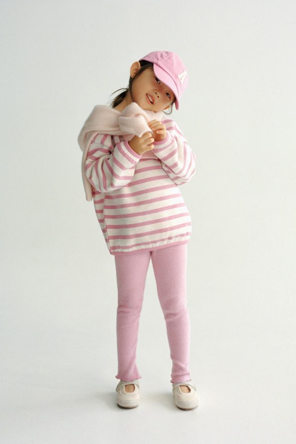 Striped Sweatshirt and Soft Touch Leggings Set