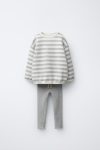 Striped Sweatshirt and Soft Touch Leggings Set