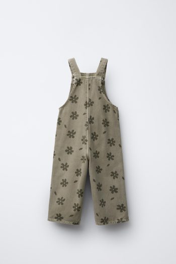 Floral Print Adjustable Dungarees