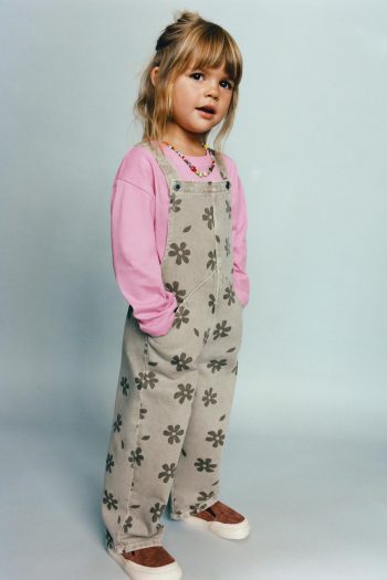 Floral Print Adjustable Dungarees