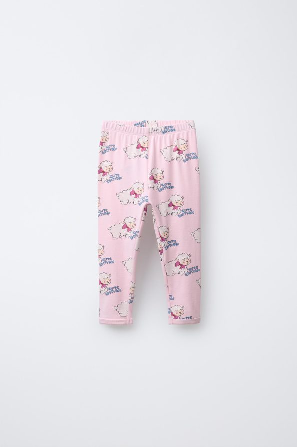 Kids' Pajama Set with Lamb Print for Ages 2-6