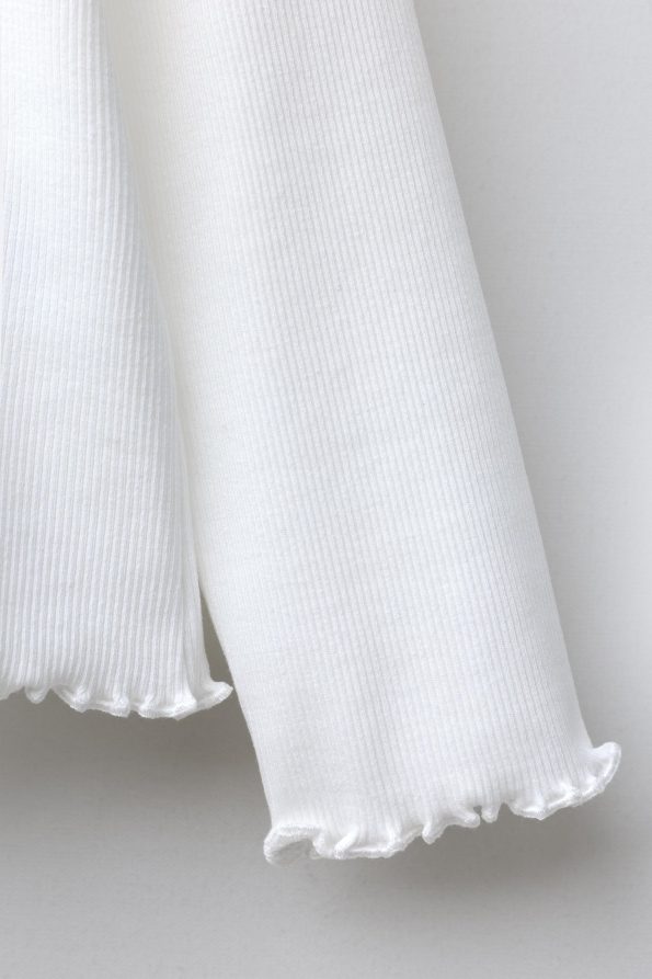 Heart Patterned Ribbed T-Shirt