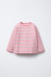 Heavy Weight Woven Stripe T-Shirt with Heart Patch