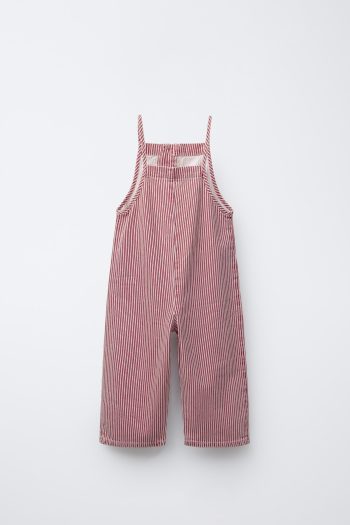 Striped Long Overalls