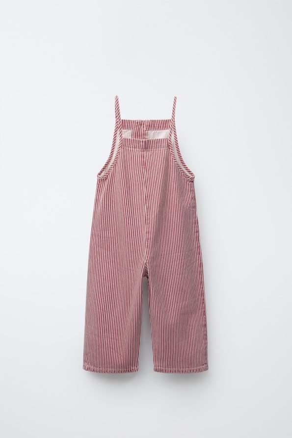 Striped Long Overalls
