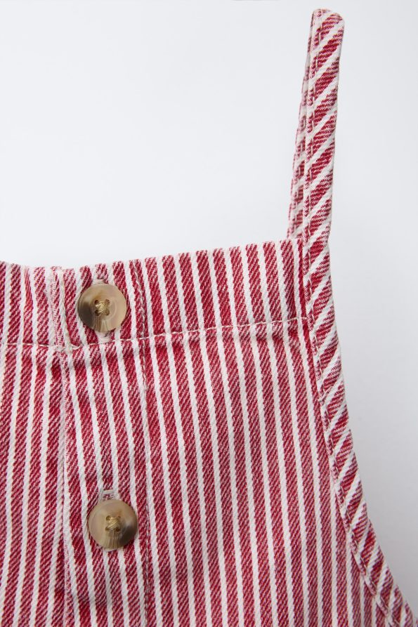 Striped Long Overalls