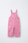 Embroidered Flower Denim Dungarees