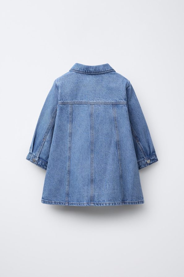 Heart Button Denim Dress