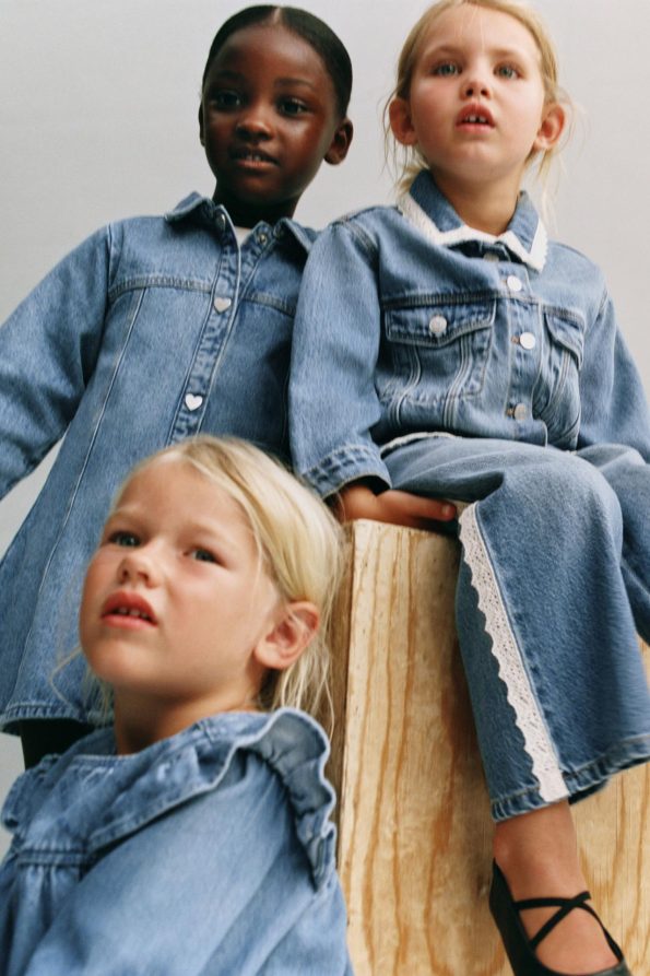 Heart Button Denim Dress
