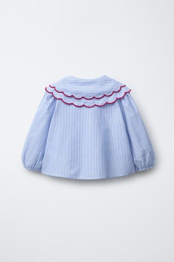 Double Collar Striped Shirt