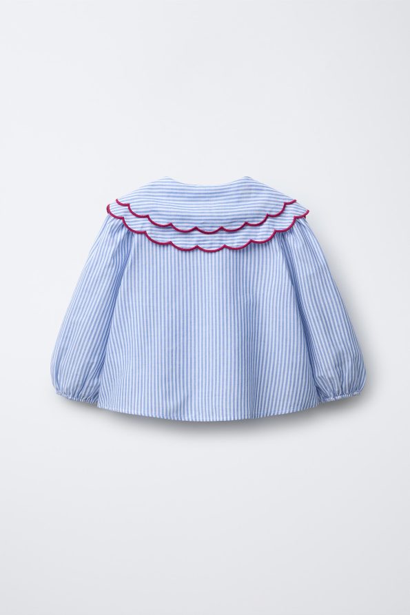 Double Collar Striped Shirt