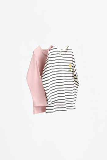 Set of 2 Button-Back T-Shirts