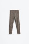 Checked Thick Stretch Knit Leggings