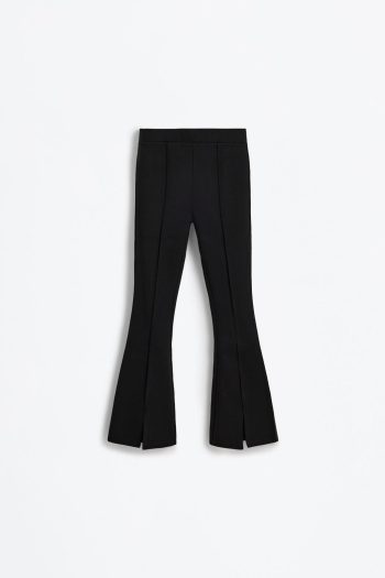 Thick Stretch Knit Flared Leggings
