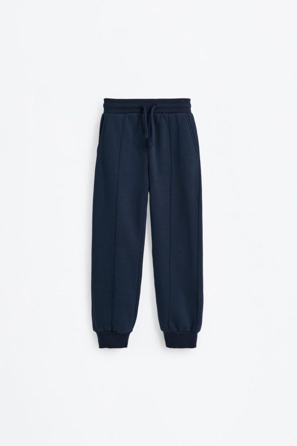 Cotton Pants with Stitching Details