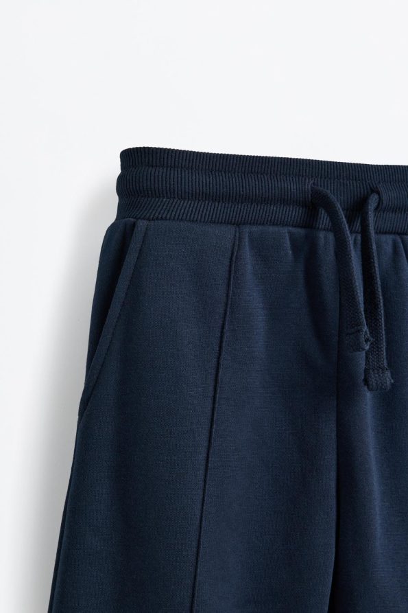 Cotton Pants with Stitching Details