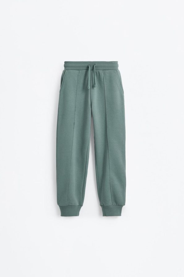 Cotton Pants with Stitch Details